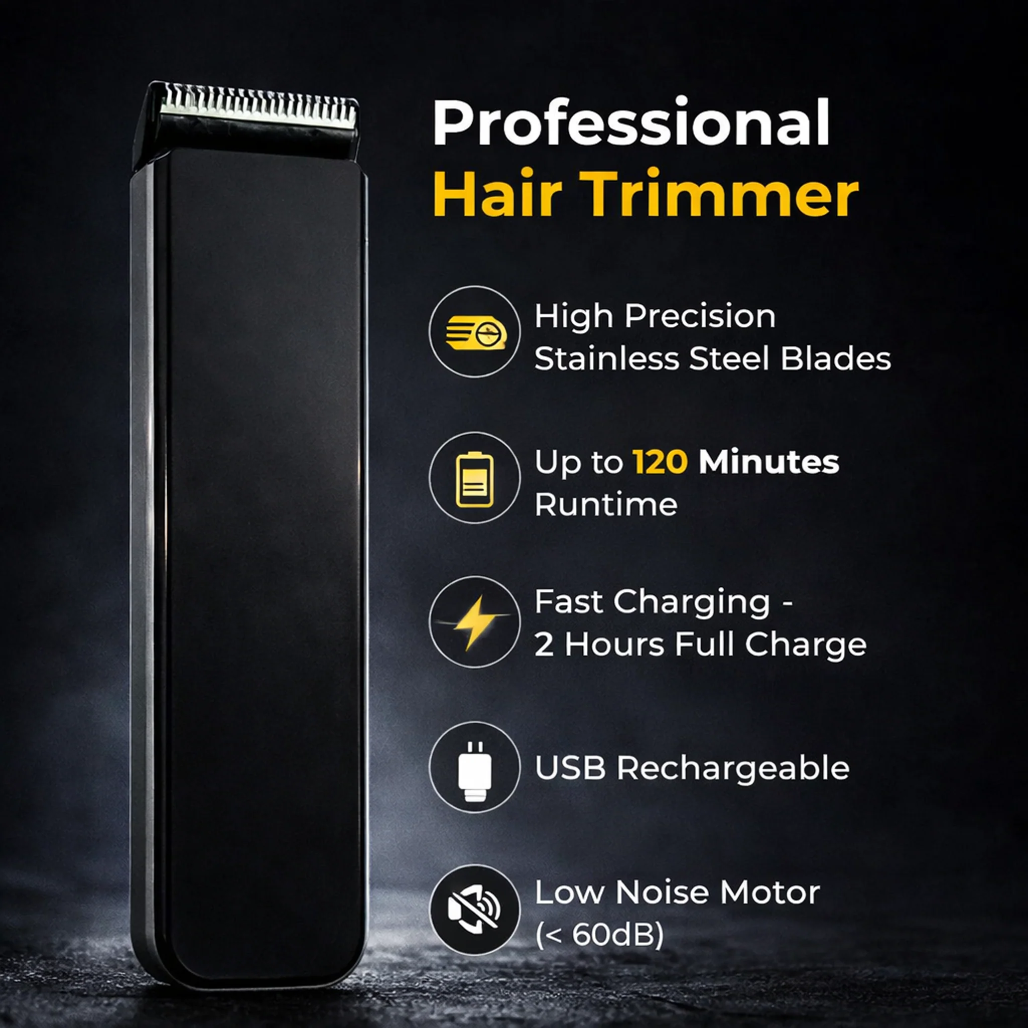 ZivX ShaveX | Professional Beard & Hair Trimmer | 120 Min Runtime | Fast Charge | Stainless Steel Blades | Adjustable Length Settings | Cordless Grooming | Lightweight Design - Image 5