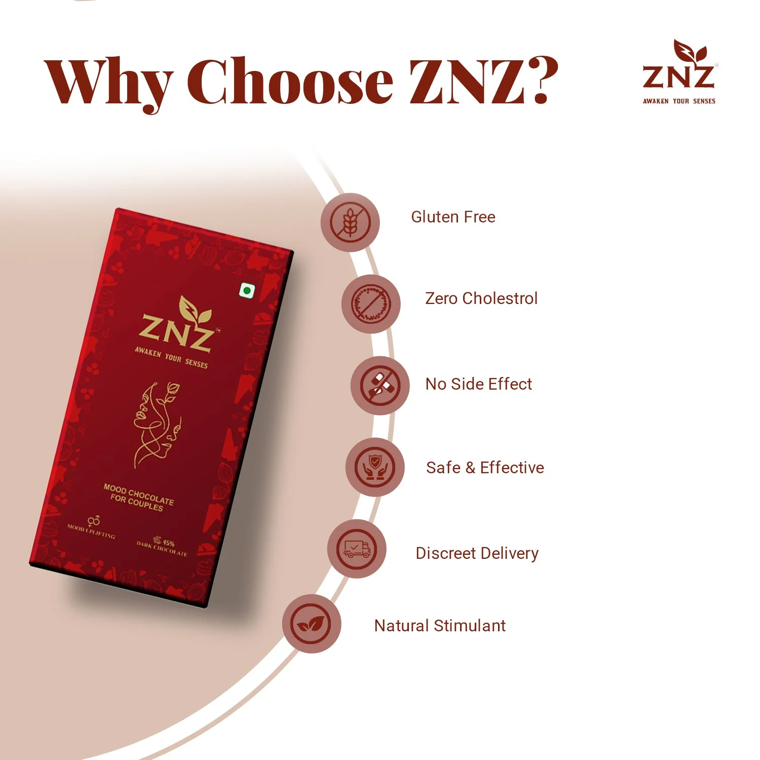 ZNZ Mood Enhancing Aphrodisiac Chocolate for Couples - Image 5