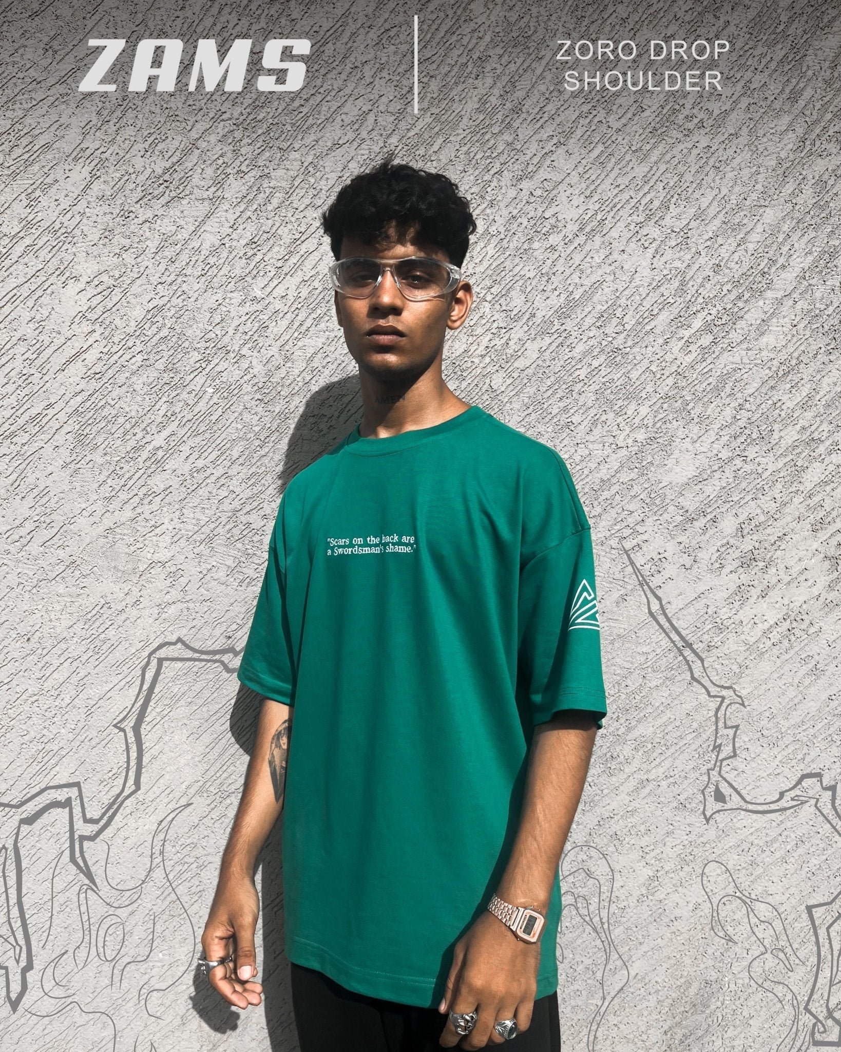 Zoro / King of Hell / Oversized T-Shirt - Image 3