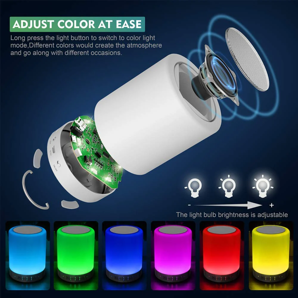 Zuno: Wireless Bluetooth Speaker Lamp with RGB Light – For Bedroom, Desk Setup & Gifting - Image 2